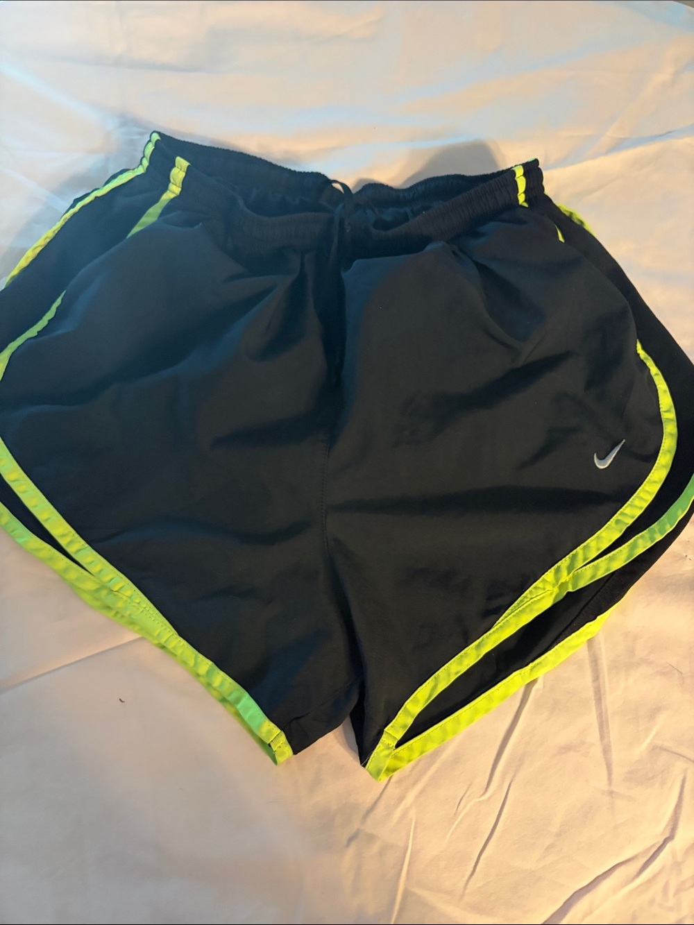 Nike Black Shorts with Neon Yellow Trim